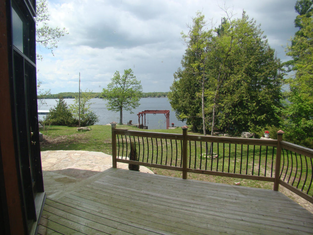 Deck overlooking lakeside