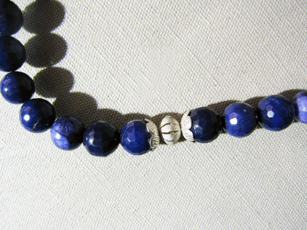 Natural Dark Blue Stone ( Sodalite ), Necklace - Image 2
