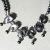 Black Pearls (from Japan) With Handcrafted Antimony Metal Work, Necklace - Image 4