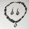 Onyx and Sterling Silver Necklace & Earrings Set - Image 2