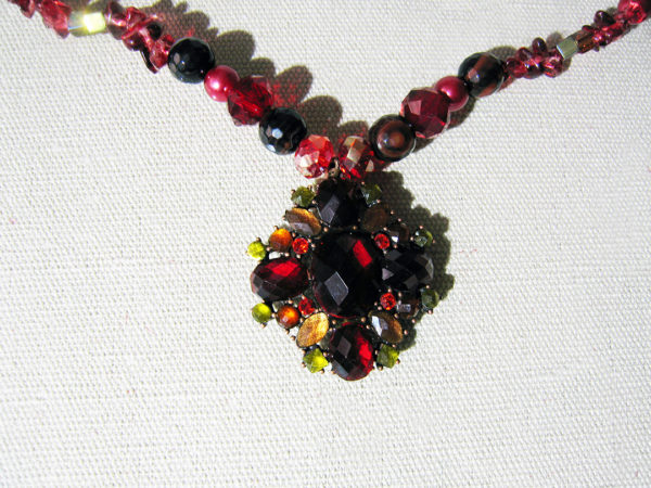 Handcrafted Copper With Inlaid German Chrystal Necklace - Image 4