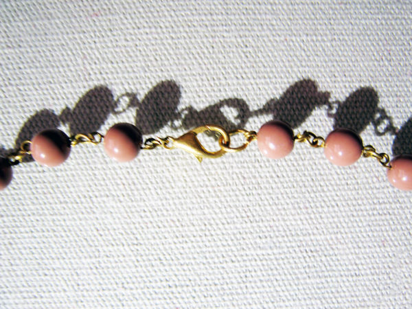 Handcrafted Metal Necklace With Natural Beads - Image 2