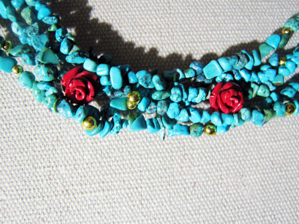 Real Turquoise Beads from Egypt (Sinai) Necklace - Image 4
