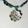 Silver Necklace With Turquoise, Onyx and Jade - Image 2