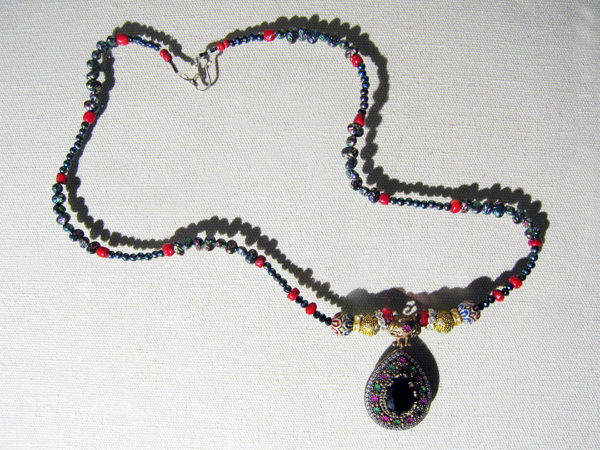 Copper, Silver, Semi-precious Stones, Necklace