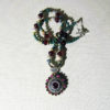 Cupper & Silver Inlaid With Zircon, Malachite and Gold Plated Beads Necklace - Image 3